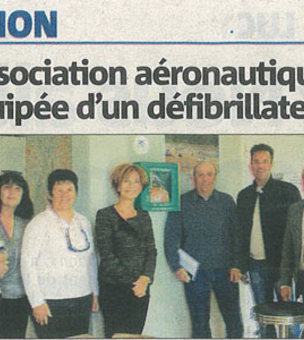 L'association Aéronautique équipée d'un défibrillateur