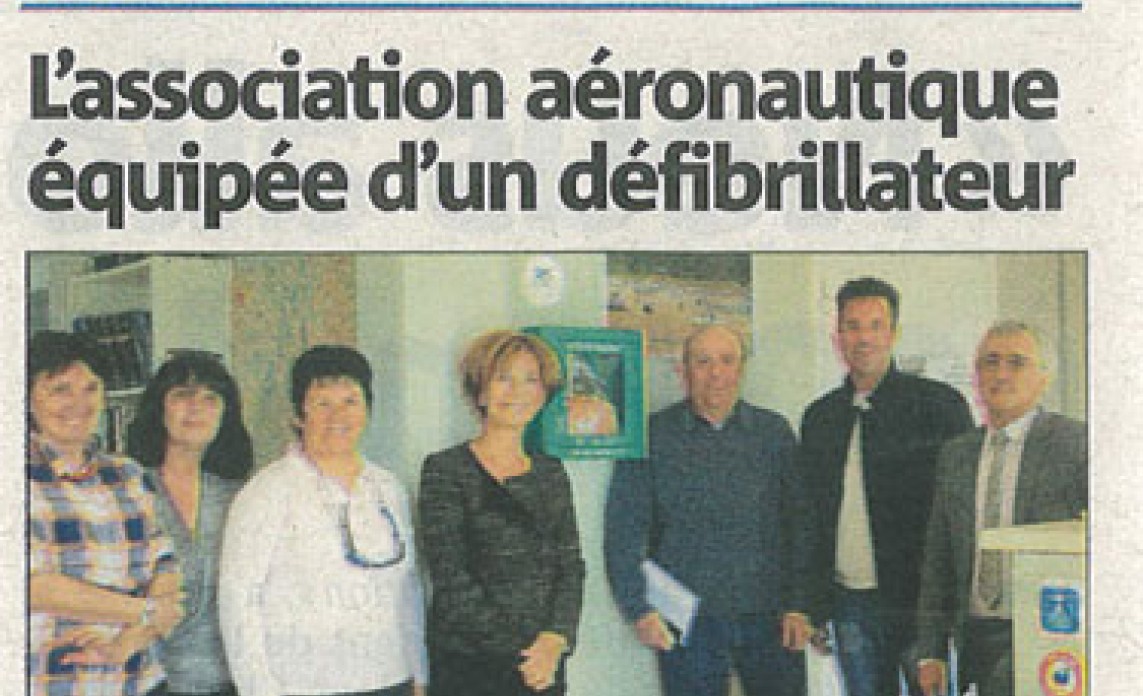 The Aeronautics Association equipped with a defibrillator